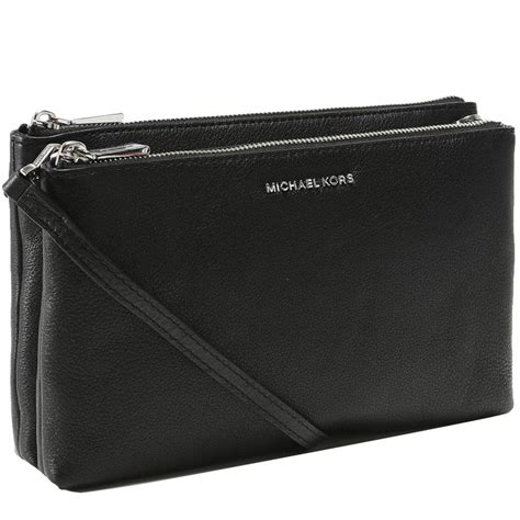 michael kors double pouch|Large Pebbled Leather Double.